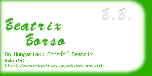 beatrix borso business card